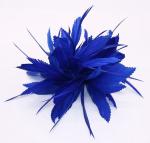 OEM Goose Feather Flowers With Biot , Dyed Pattern Feathers Millinery Supplies