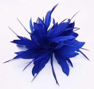 Quality OEM Goose Feather Flowers With Biot , Dyed Pattern Feathers Millinery Supplies wholesale