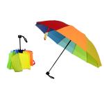 High Quality Waterproof Full Manual Folded Rainbow Umbrella