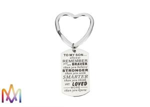 Quality No Distortion Polished 304 Stainless Steel Engraved Keychain wholesale