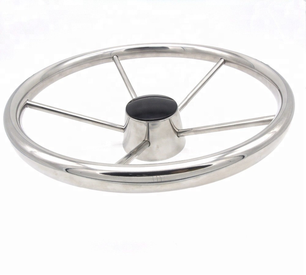 SGS 200KG 316 Stainless Steel Marine Boat Steering Wheels Plastic Polish