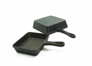 Quality Square Cast Iron Grill Griddle Pre seasoned Grill Skillet Pan 17.3*10.5*2.2cm wholesale