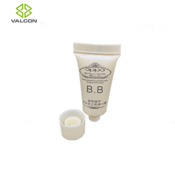 Small 3 ML Empty Cosmetic Tubes , Flat Beige BB Cream Tube Packaging