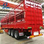 Aotong 3 Axle Fence Cargo Trailer with Automatic Lifting and Livestock Store