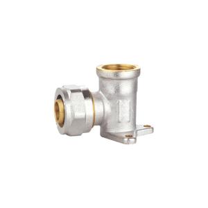 Quality Anti Corrosion Brass Compression Adapting 90 Wall Plate Elbow wholesale