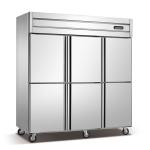 880W 6 Door Commercial Stainless Steel Refrigerator Freezer