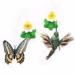 Automatic Electric Rotating Cat Toy Colorful Butterfly Bird Animal Shape