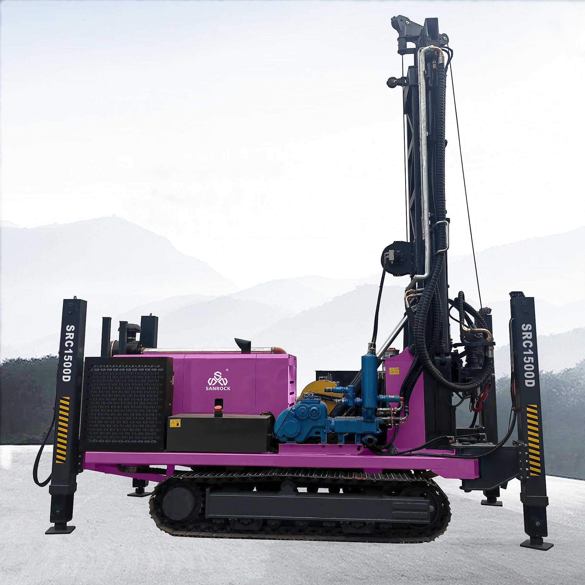 Rotary Core Drilling Rig Equipment Exploration Depth 1500m Hydraulic Core Drilling Rig