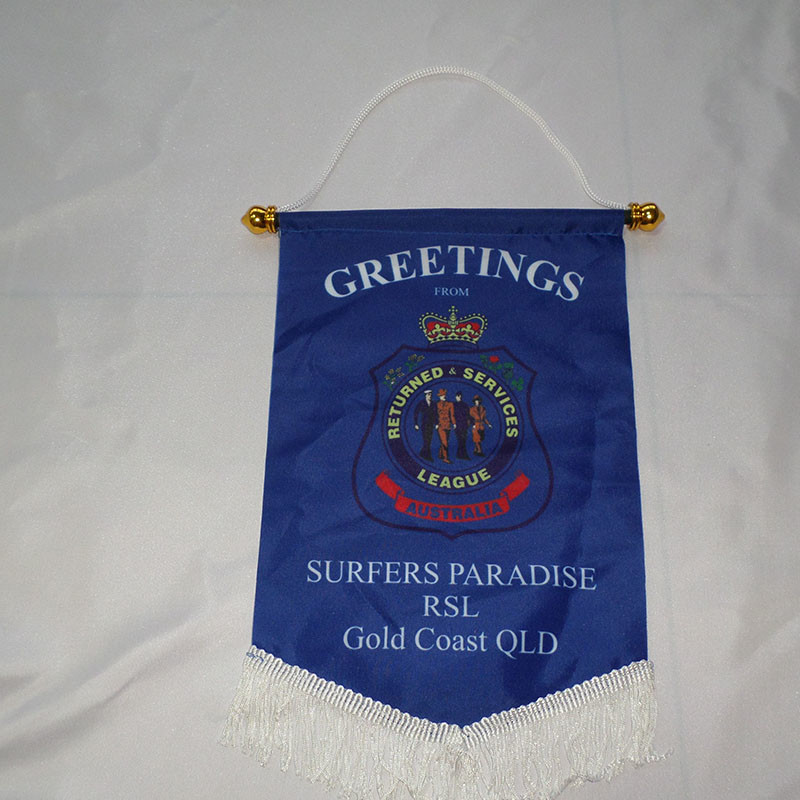 Custom Sublimation Pennant Wall Flag Sports Hanging Wall Flag