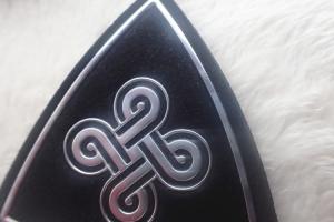 Quality Custom Heat Transfer Embossed Leather Patches 3D Logo On Suede , Clothes TPU Labels wholesale