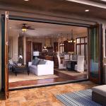 Exterior Commercial Aluminium Doors , Alloy Frame Folding Glass Doors For