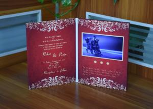 Quality A4 Size Video Greeting Card Wedding Convenient With USB Cable wholesale