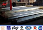 Round Steel Utility Pole 5mm 20m Electrical Utility Poles Customized