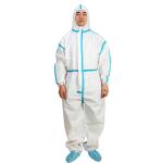 Hooded Disposable Body Suit , Waterproof Disposable Coveralls Work Safety