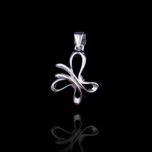 Quality Hollow Design Butterfly Silver Pendants Korean Minimalist Style wholesale