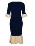 Small Quantity Garment Manufacturer Women'S Sexy Round Neck Knotted Slim Long