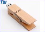 Natural Material Clothes Clip 128GB Pendrives USB Multi Function