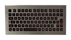 Quality Desktop Waterproof Industrial Computer Keyboard Red Baklit Colour 82 Keys wholesale