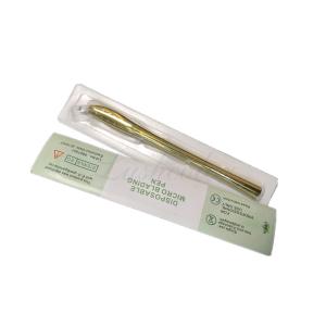 Quality Golden Luxury Disposable Manual Tattoo Pen For Semi Permanen Makeup And Tattoo Eyebrows With Blister Packing wholesale