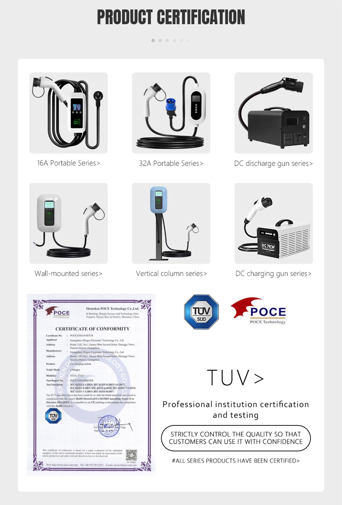 7KW DC Portable Energy Car Charger EV Charger For Portable And Charging