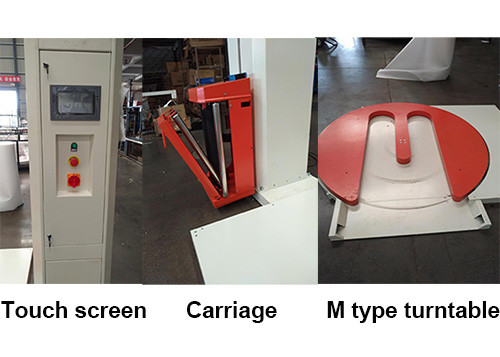 40 Pallets/H Semi Automatic Pallet Wrapper With PLC Controller