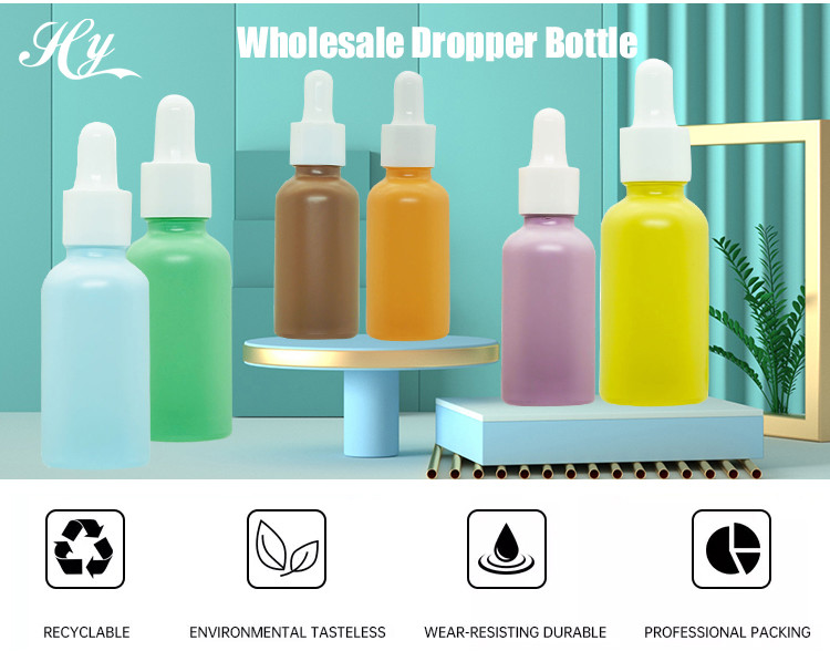 Screen Printing 5ml 120ml 50ml Glass Bottle With Dropper Leakage Proof