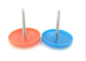 Quality Round Capped Roofing 24.5mm Plastic Cap Nails Electrogalvanized wholesale