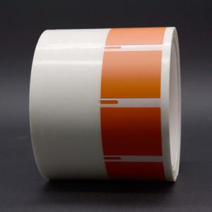 Quality 70x30-34mm 2mil Orange Matte Water Resistant Polyvinyl Chloride Cable Label wholesale