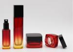Durable Empty 50g 40ml Square Glass Pump Bottles Anti Leakage