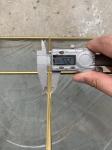 No welding single decorative glass panel inserts for cabinet door 1MM edge