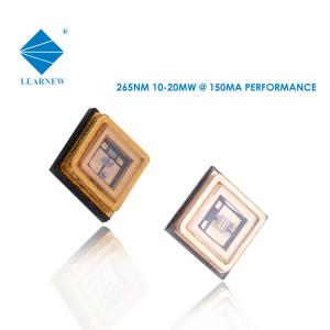 Quality 0.5W 255nm 260nm UVC LED Diode 50ma 6mw SMD UVC LED Quartz Glass Lens wholesale