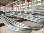 7.6m High 3mm Thick Conical Hot Dip Galvanized Street Light Steel Pole