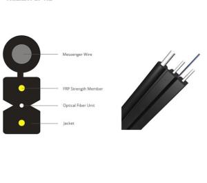 Quality Indoor Outdoor G657A1 G657A2 1 Core 2 Core 4 Core FTTH Fiber Optic Cable wholesale