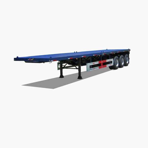 3 Axles 40FT Flatbed Semi-Trailer with Fuwa Axle 13t and Mechinical Suspension