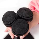 Natural Black Straight Remy Human Hair Bundles Sew In Weave Bundles Brazilian