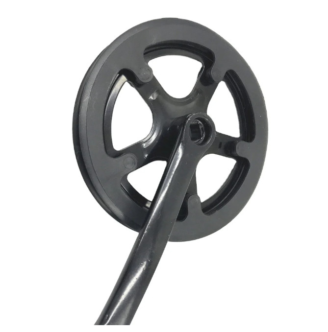 Black Bicycle Chainwheel Crank With Double Plastic Cover 36T 152mm 165MM