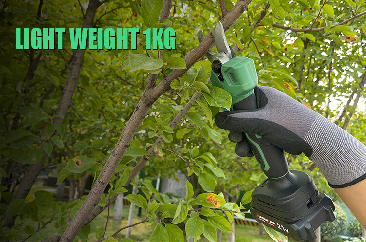 21V Battery Powered Pruner Cordless SK5 Blades Pruning Shear With LCD Display