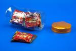 Clear Plastic Airtight Storage Jars With Screw Cover Food Grade PET Material