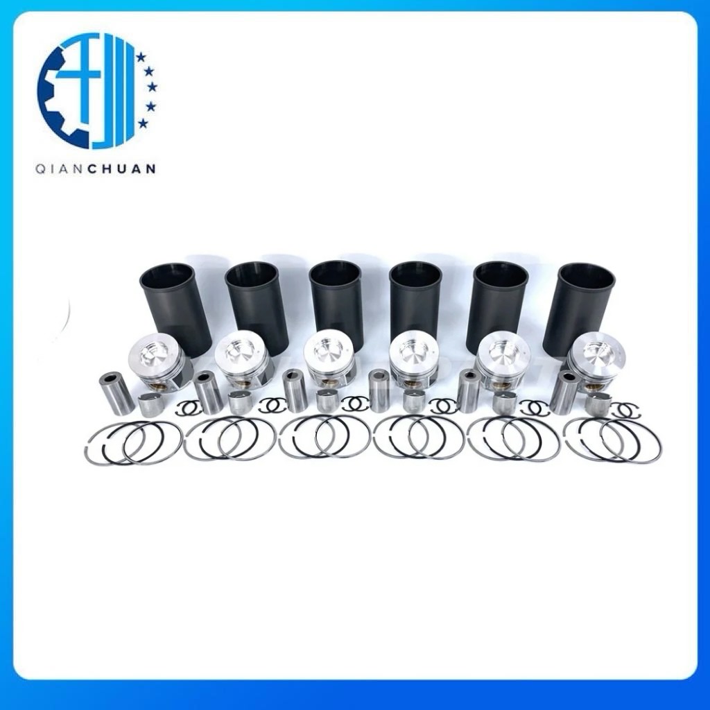 J08 J08E Cylinder Overhaul Liner Kit With Piston Rings for Hino Excavator Spare Parts