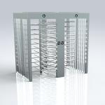 1.5mm Thickness SS304 Double Lane Full Height Turnstile