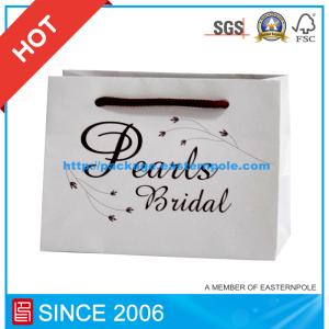 Quality White Customized Paper Shopping Gift Bag wholesale