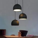 Simple ball Pendant lights 20cm 25cm decorative E27 lamps Restaurant White black