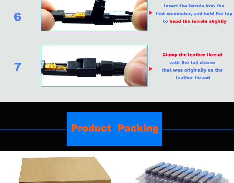 Indoor cable FTTH Fast Connector , CE ROSH SC UPC Fast Connector