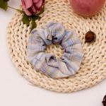 Sequin Tie Dye Velvet Rainbow Hair Scrunchies Elastic Women Blue Rubber Band