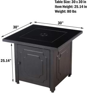 Quality 30'' Alloy Steel Outdoor Natural Gas Firepit 50,000 BTU Propane wholesale