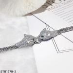 CZ Cubic Zirconia Animal Tiger Sterling Silver Bracelet Bangle Flexible Bangle