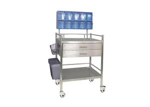 Quality Mobile Adjustable Stainless Steel Hospital Crash Cart With Drawers wholesale
