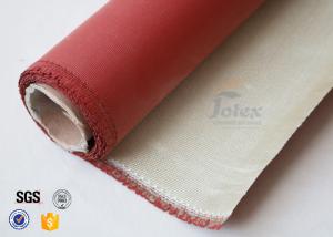 Quality 0.8mm 700gsm Red Silicone Coated High Silica Fabric Cloth For Fire Blanket wholesale