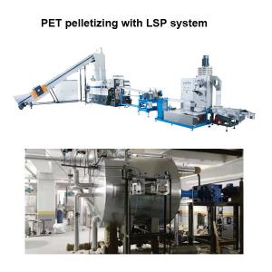 Quality Industrial PET Flakes Pelletizing Machine 1000kg/Hr Pet Recycling Line With LSP System wholesale