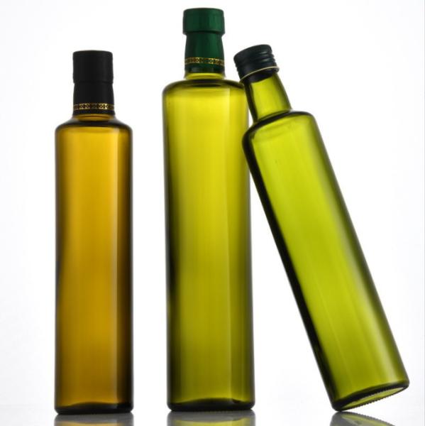 Body Material Glass Olive Oil Bottle Dark Green Round Oil Glass Bottle with